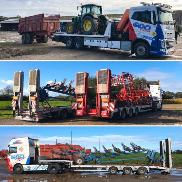 Transport de machines agricoles