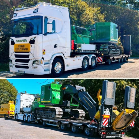 Transport d'engins de chantier